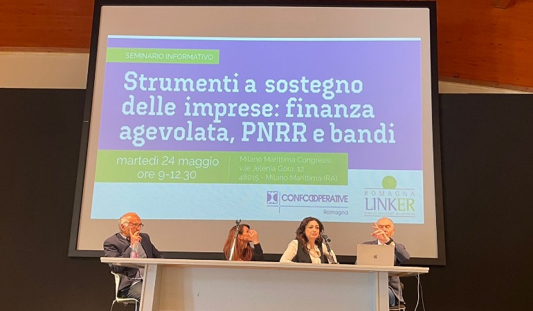 Seminario di Confcooperative Romagna e Linker Romagna su finanza agevolata, PNRR e bandi.